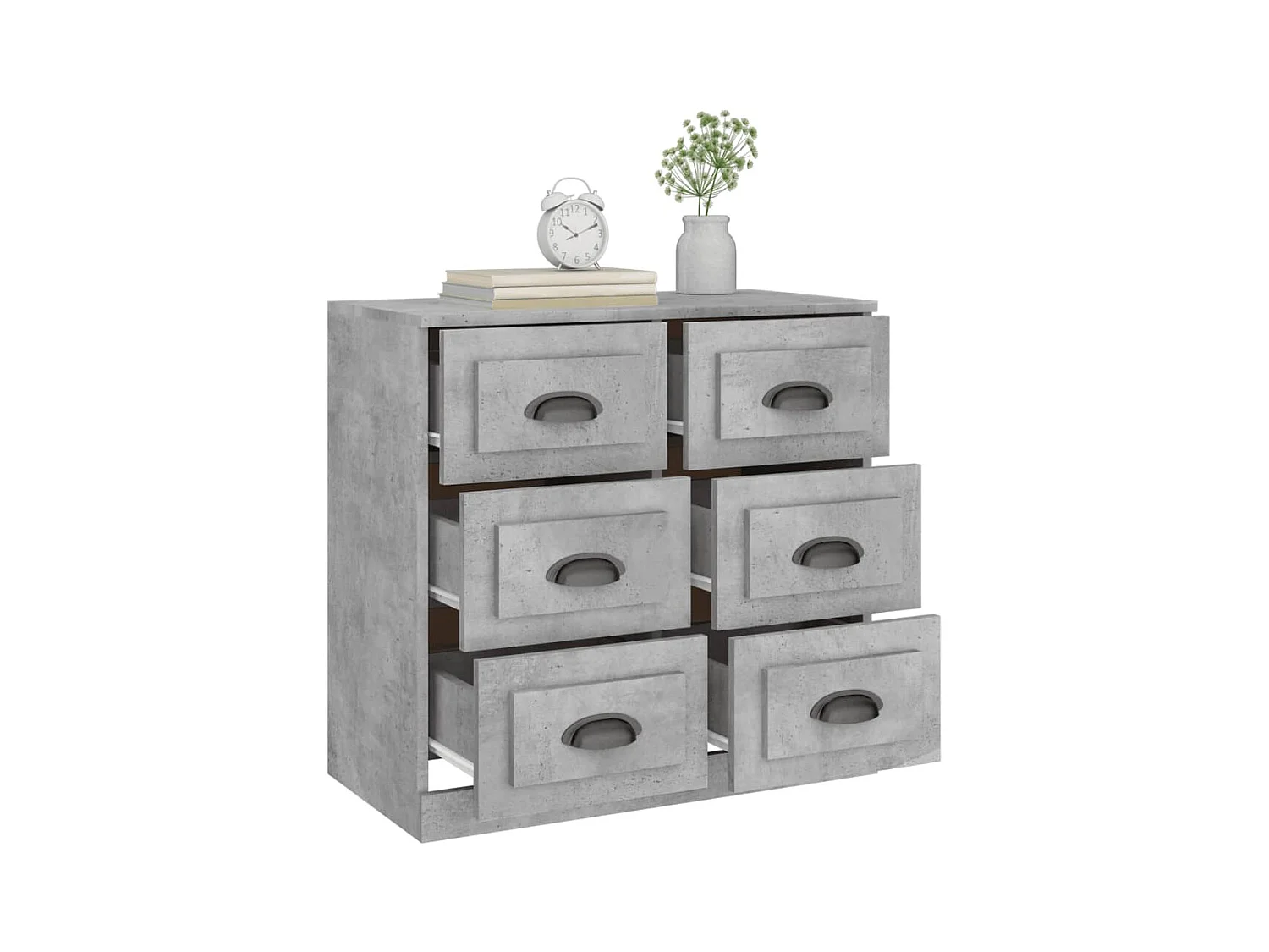 Credenza | Buffet | Armadio Grigio Cemento 70x35,5x67,5 cm in Legno Multistrato