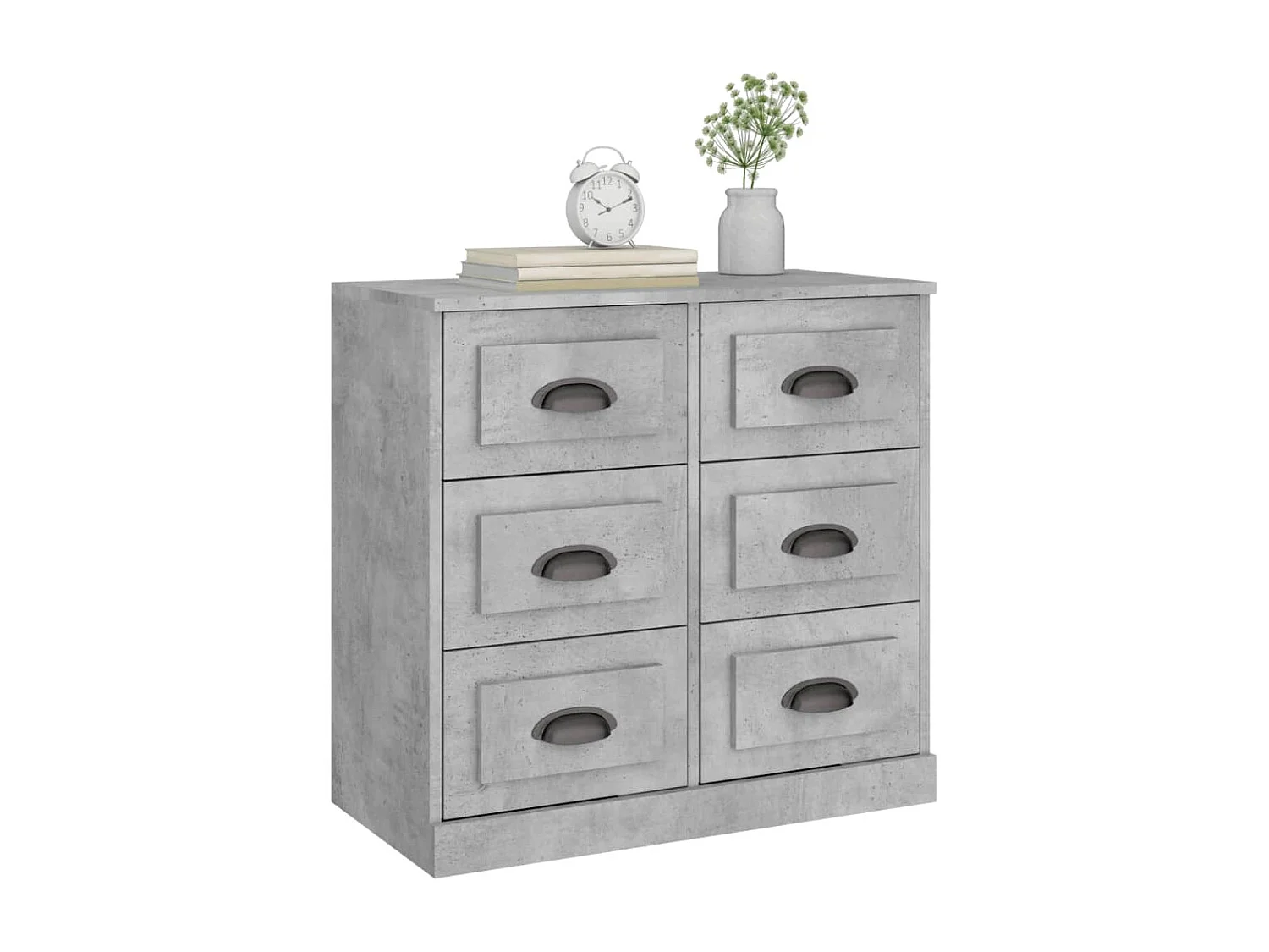 Buffet | Bahut | Meuble de rangement gris béton 70x35,5x67,5 cm bois d'ingénierie