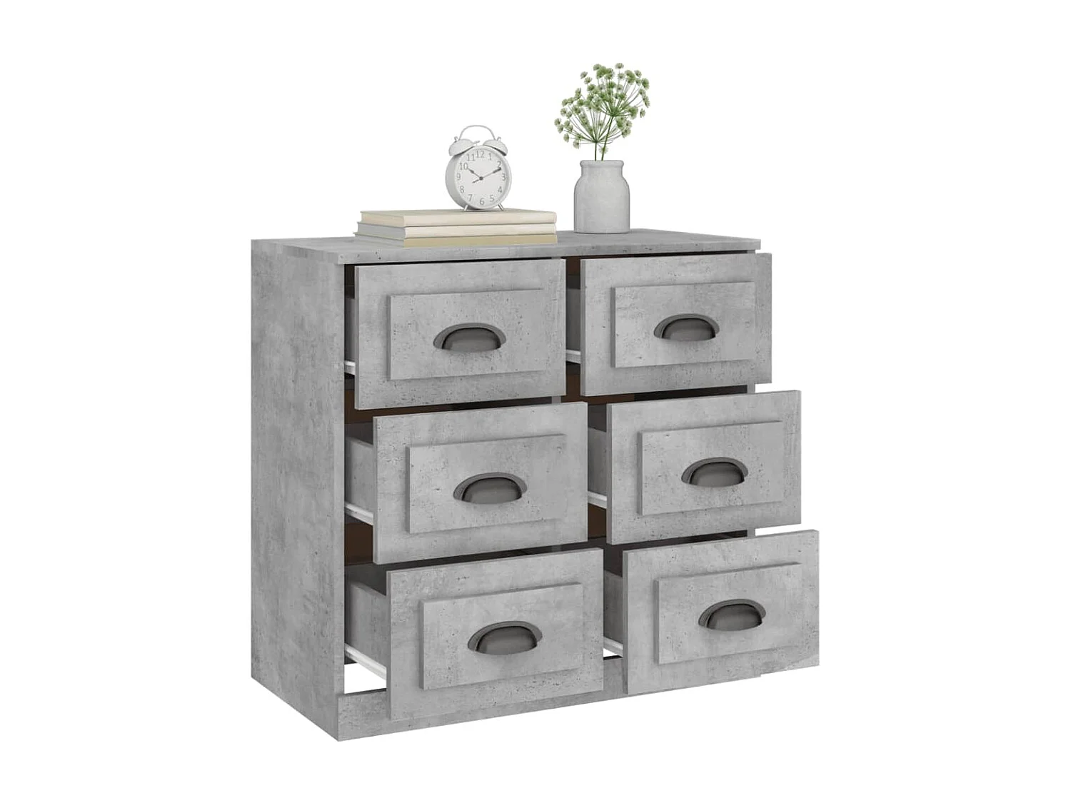 Buffet | Bahut | Meuble de rangement gris béton 70x35,5x67,5 cm bois d'ingénierie