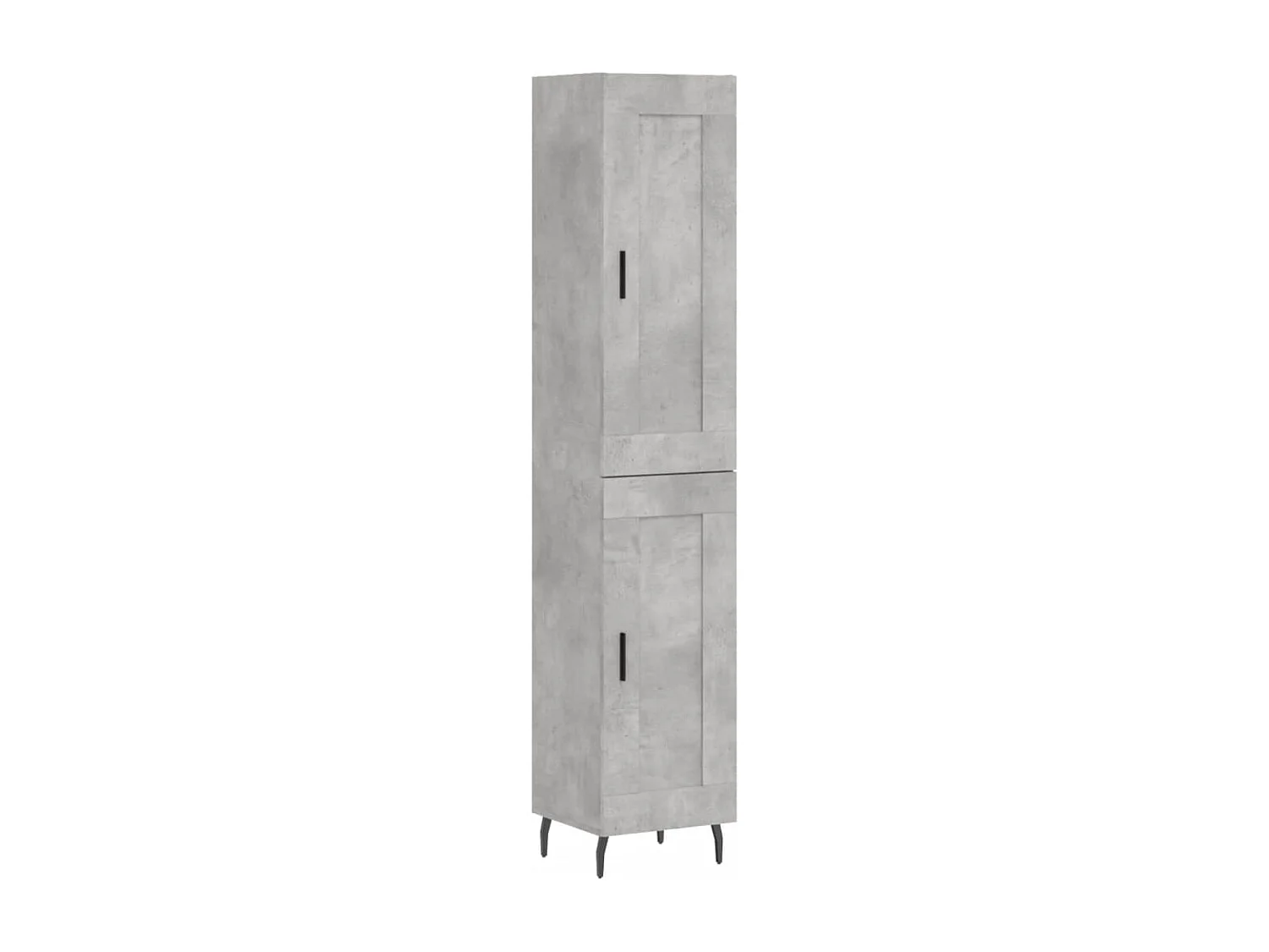 Credenza | Buffet | Armadio Grigio Cemento 34,5x34x180 cm in Legno Multistrato