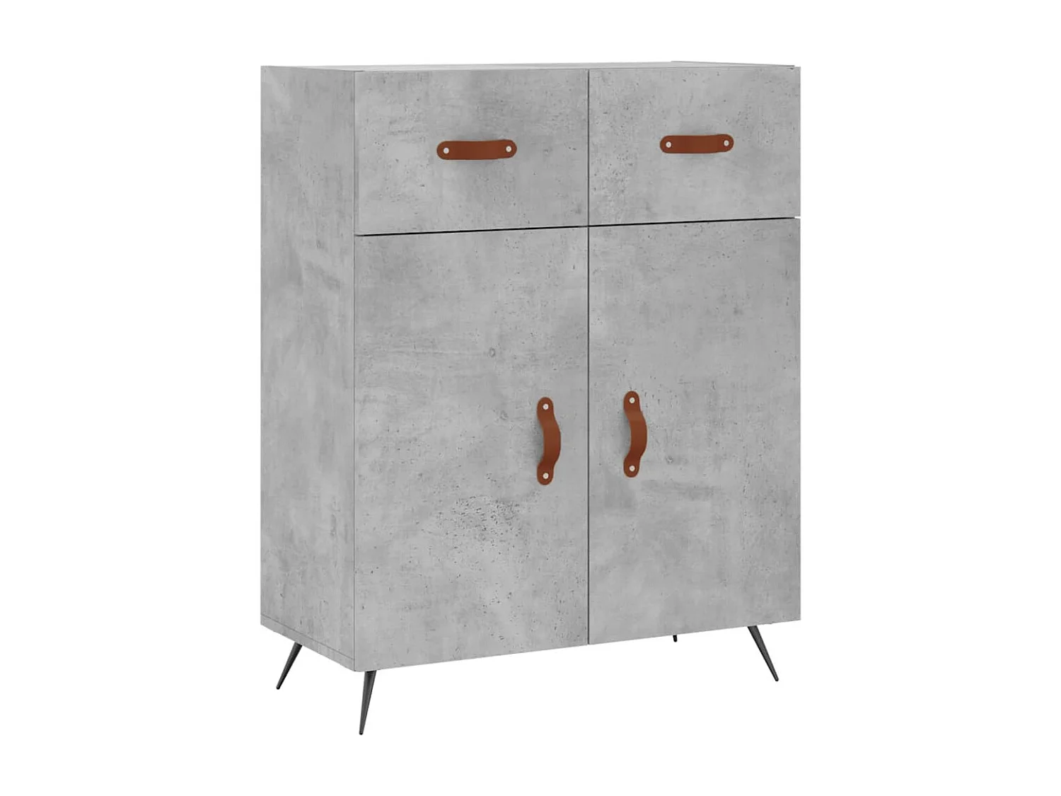 Buffet | Bahut | Meuble de rangement gris béton 69,5x34x90 cm bois d'ingénierie