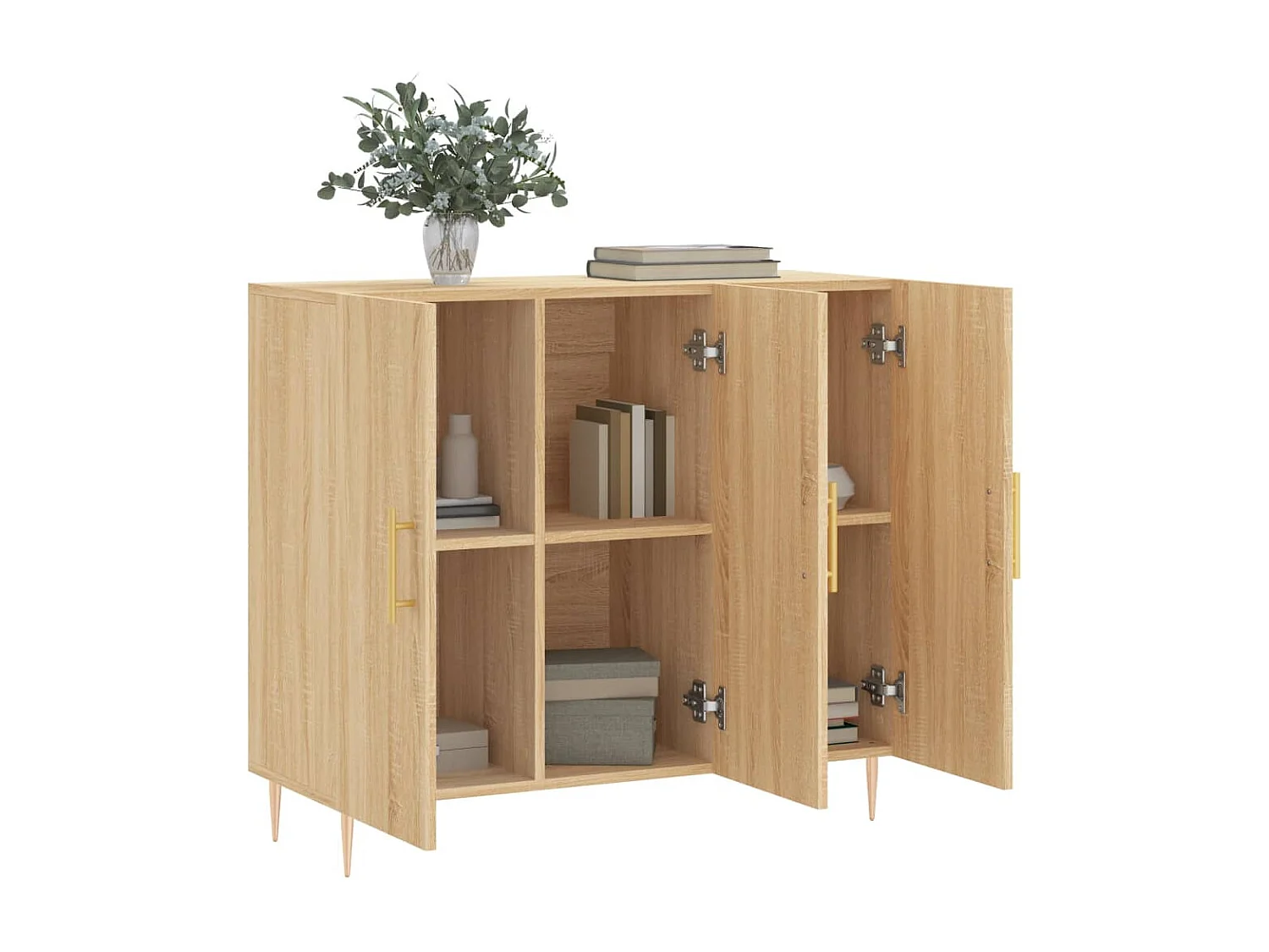 Buffet | Bahut | Meuble de rangement chêne sonoma 90x34x80 cm bois d'ingénierie