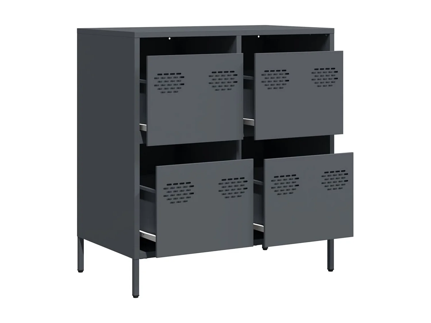 Buffet | Commode à tiroir | Meuble de rangement anthracite 68x39x73,5 cm acier laminé à froid