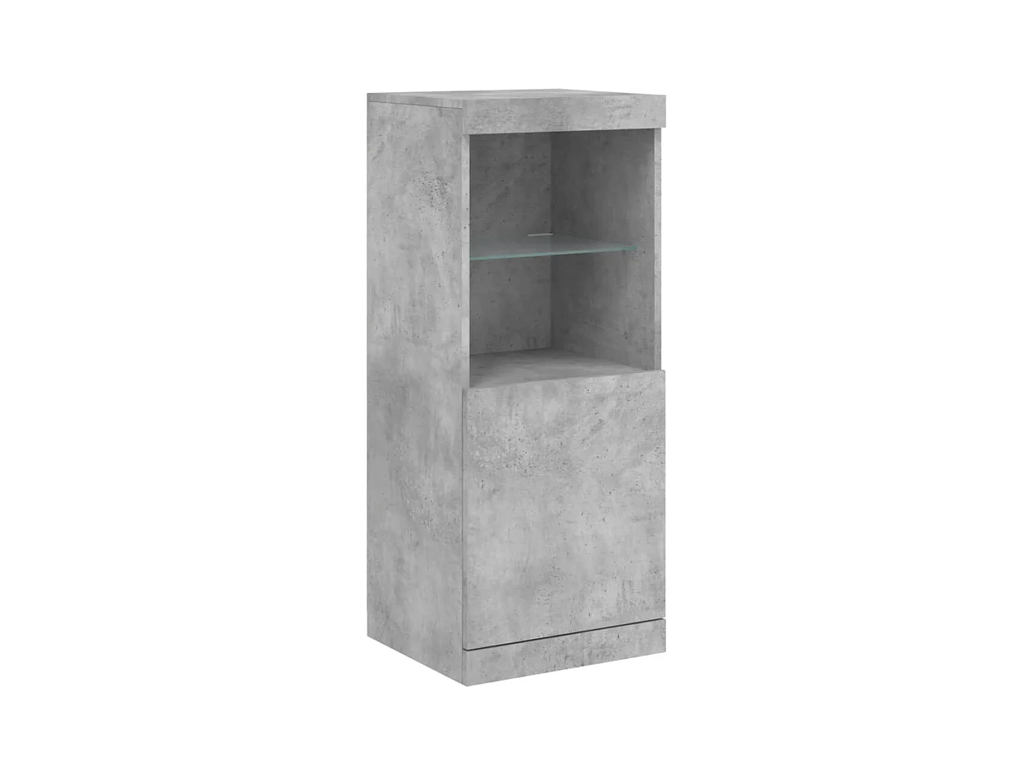Buffet | Bahut | Meuble de rangement avec lumières LED gris béton 41x37x100 cm