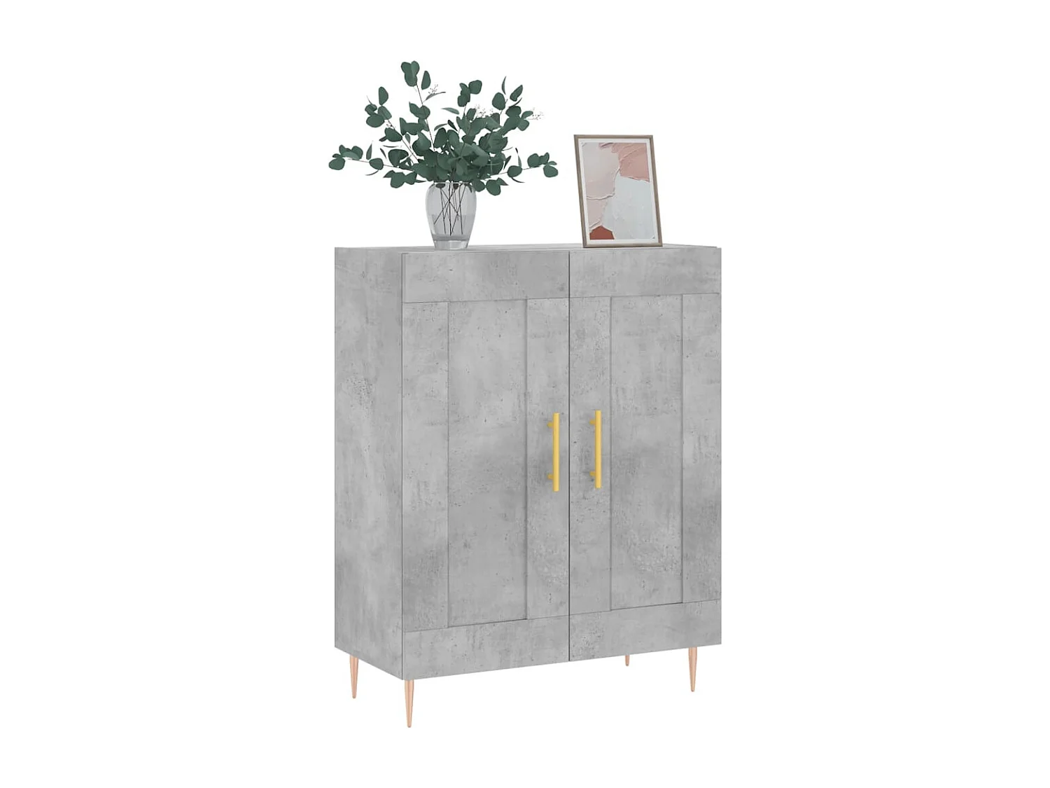 Buffet | Bahut | Meuble de rangement gris béton 69,5x34x90 cm bois d'ingénierie