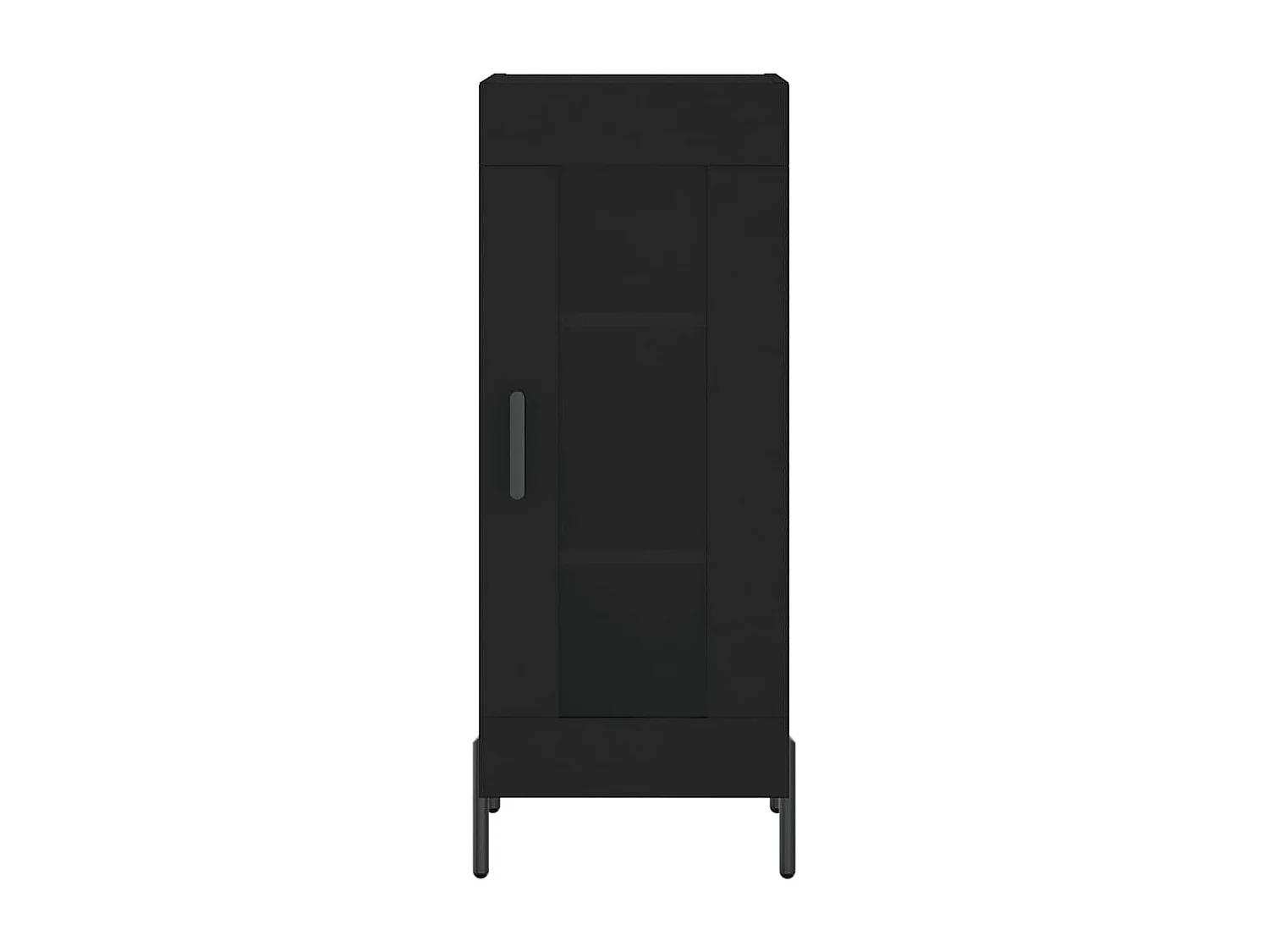 Buffet | Bahut | Meuble de rangement Noir 34,5x34x90 cm Bois d'ingénierie