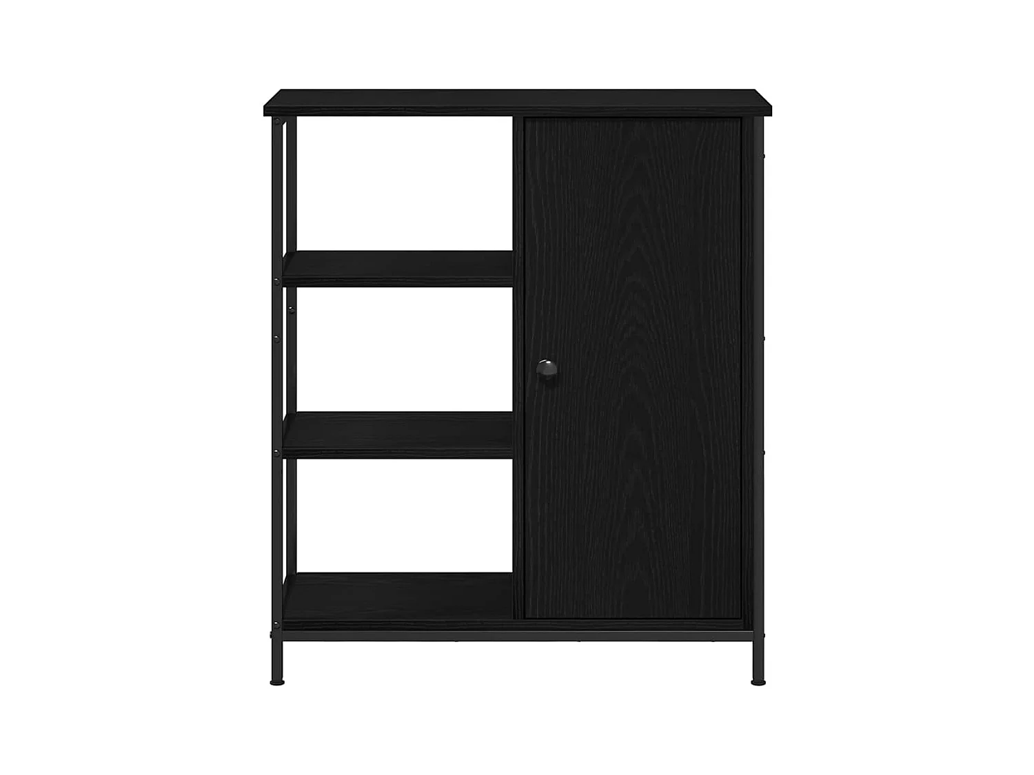 Buffet | Bahut | Meuble de rangement Noir Chêne 70x30x80 cm Bois d'ingénierie