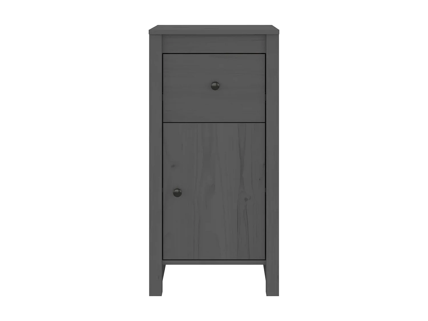 Credenze | Buffet | Armadi 2 pz Grigie 40x35x80 cm in Legno Massello di Pino