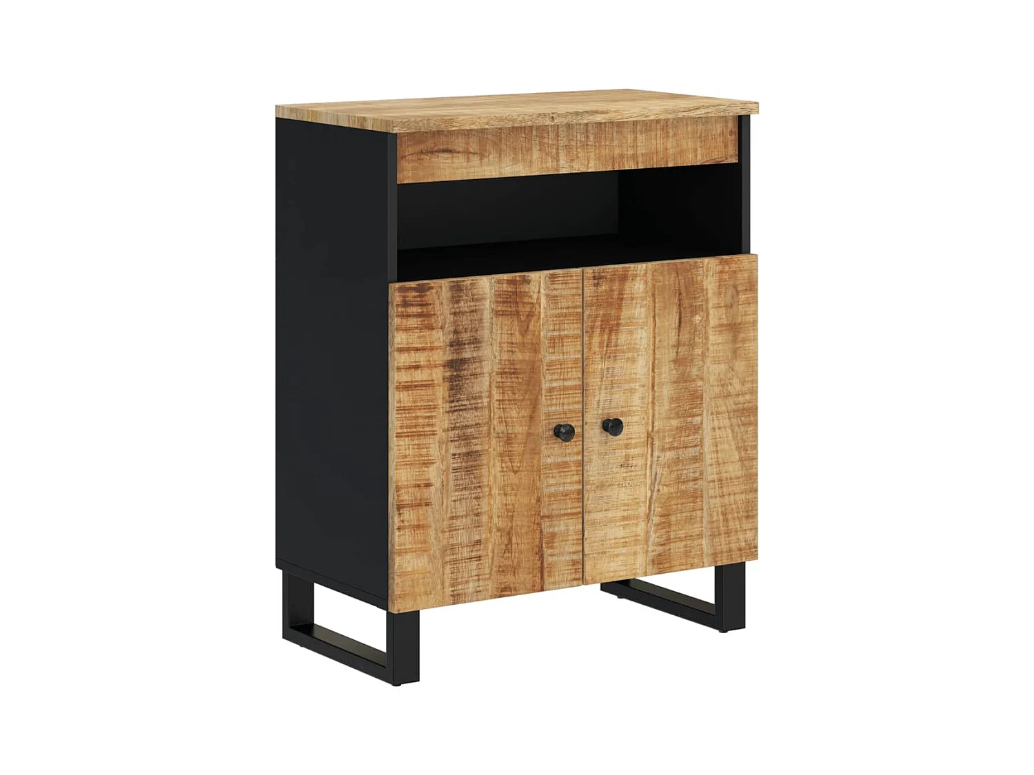 Credenza | Buffet | Armadio con 2 Ante 60x33x75 cm in Legno Massello di Mango