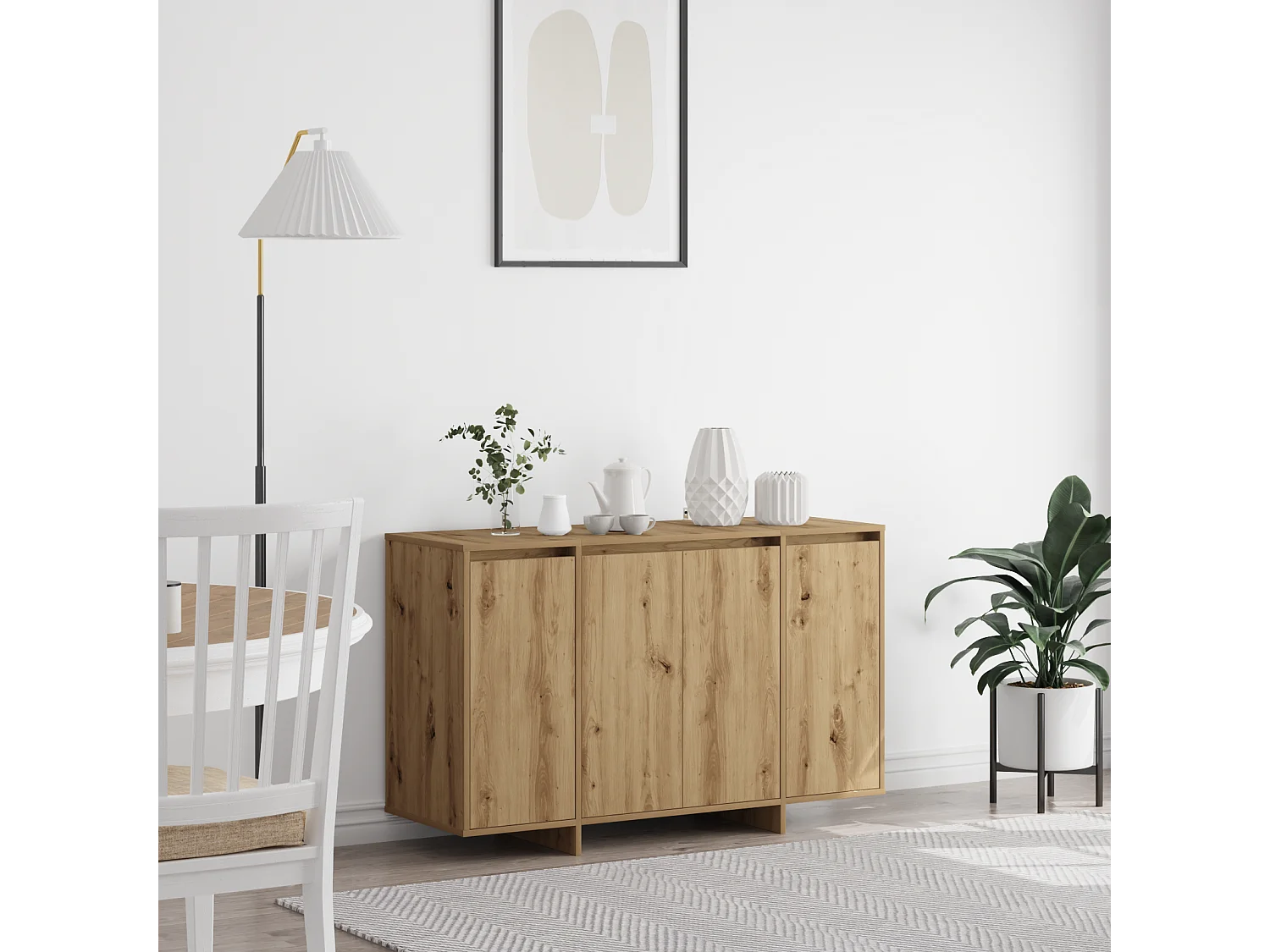 Buffet | Bahut | Meuble de rangement en chêne Fait main bois d'ingénierie 120 x 41 x 75 cm