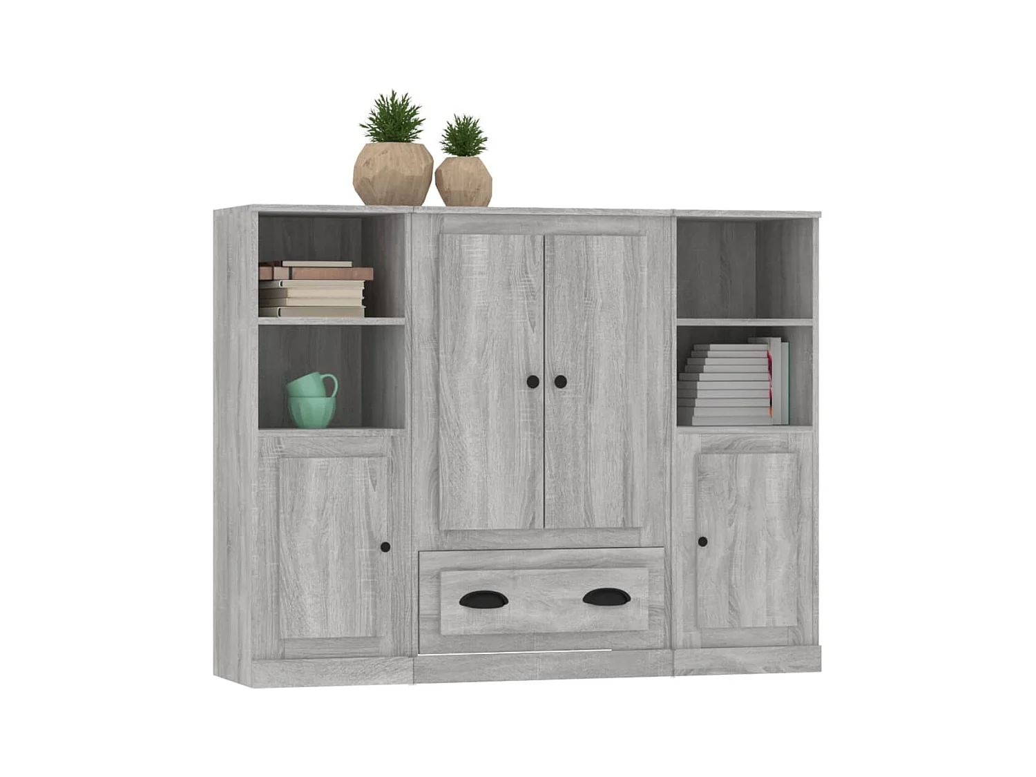 Buffets | Bahuts | Meuble de rangement 3 pcs sonoma gris bois d'ingénierie