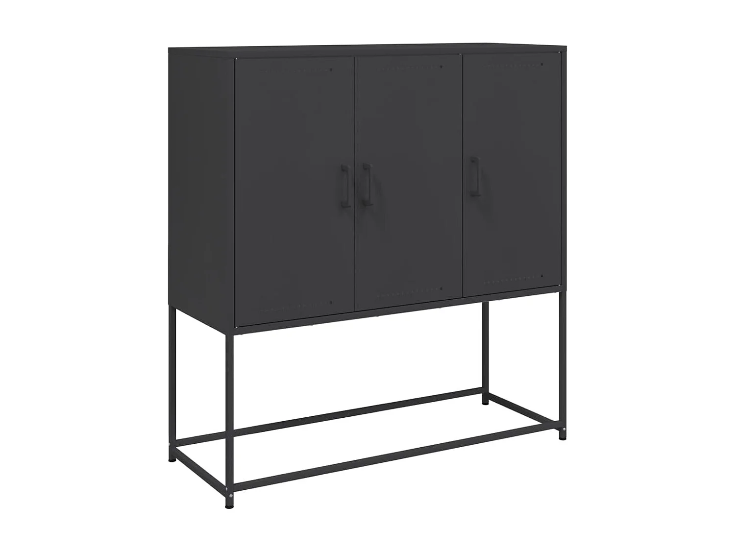 Credenza | Buffet | Armadio Nera 100,5x39x107 cm in Acciaio