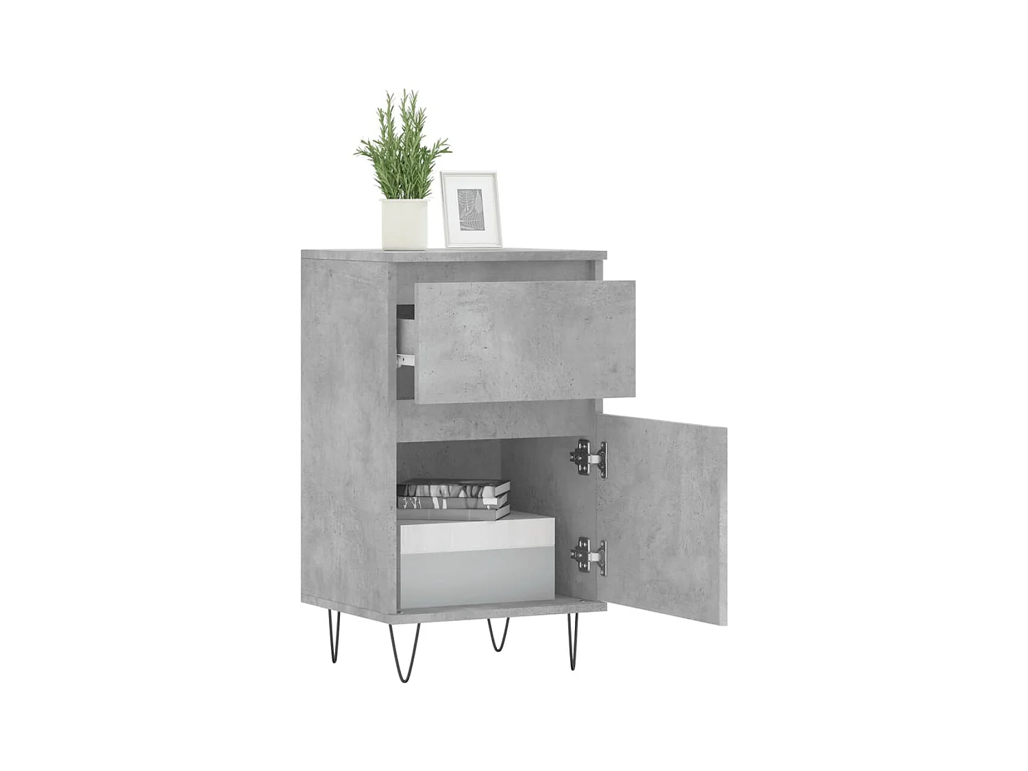 Credenza | Buffet | Armadio Grigio Cemento 40x35x70 cm in Legno Multistrato