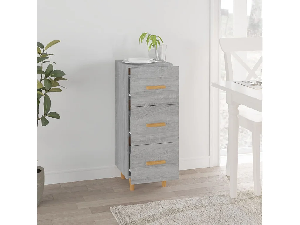 Buffet | Bahut | Meuble de rangement Sonoma gris 34,5x34x90 cm Bois d'ingénierie