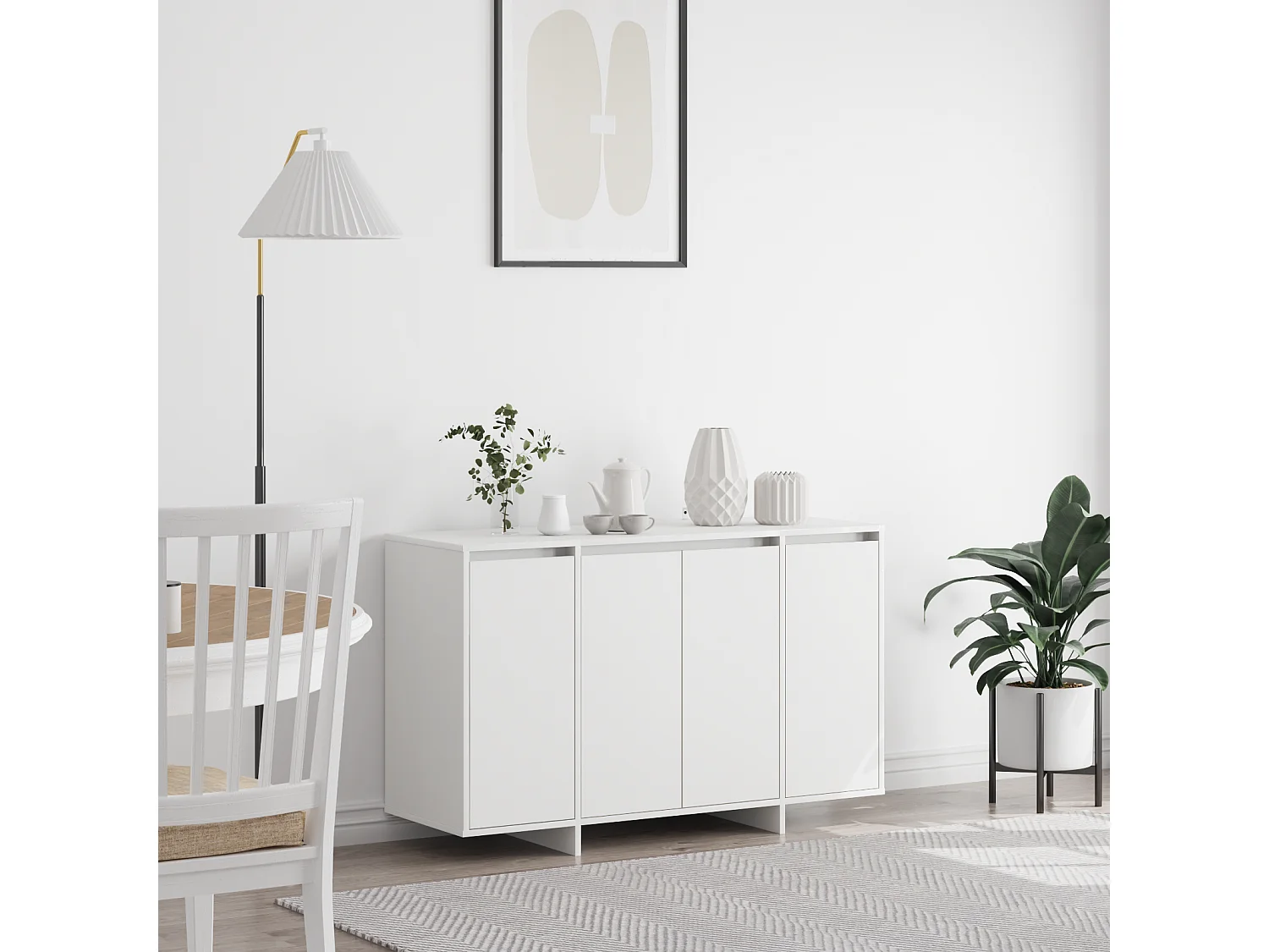 Buffet | Bahut | Meuble de rangement blanc Blanc Bois d'ingénierie 120 x 41 x 75 cm