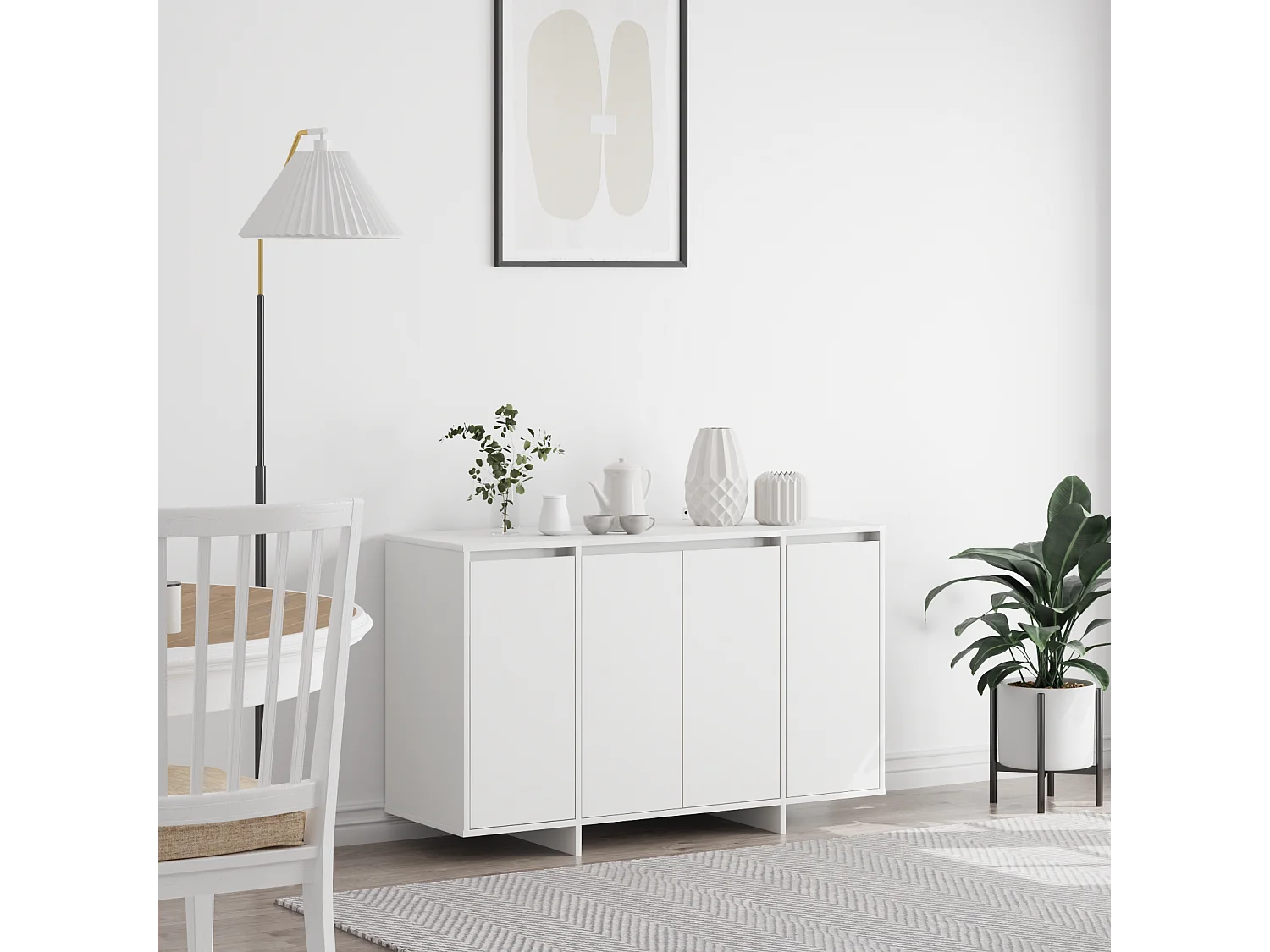 Buffet | Bahut | Meuble de rangement blanc Blanc Bois d'ingénierie 120 x 41 x 75 cm