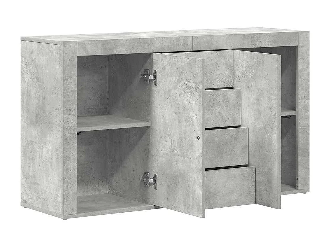 Credenza | Buffet | Armadio Grigio Cemento Legno Ingegnerizzato 120 x 36 x 69 cm
