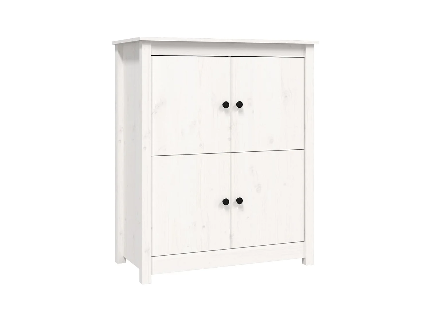 Credenza | Buffet | Armadio Bianca 83x41,5x100 cm in Legno Massello di Pino