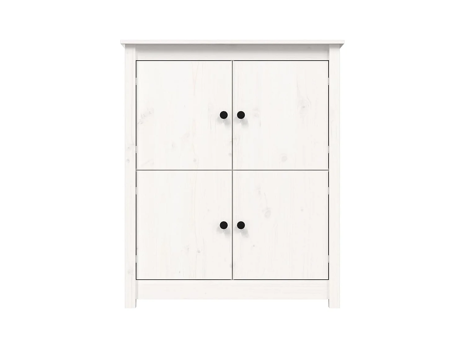 Credenza | Buffet | Armadio Bianca 83x41,5x100 cm in Legno Massello di Pino