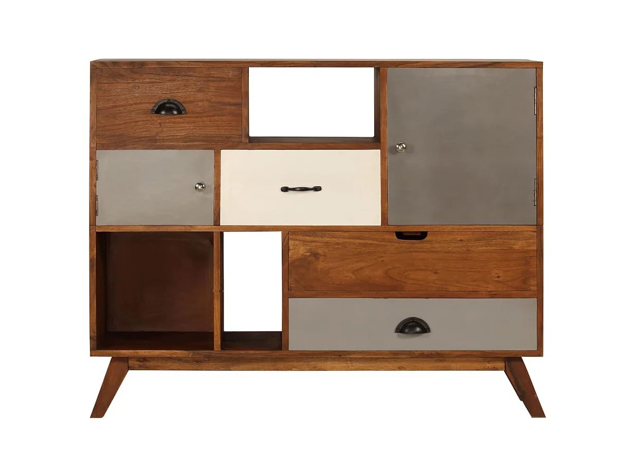 Credenza | Buffet | Armadio 115x35x86 cm Legno Massello di Acacia