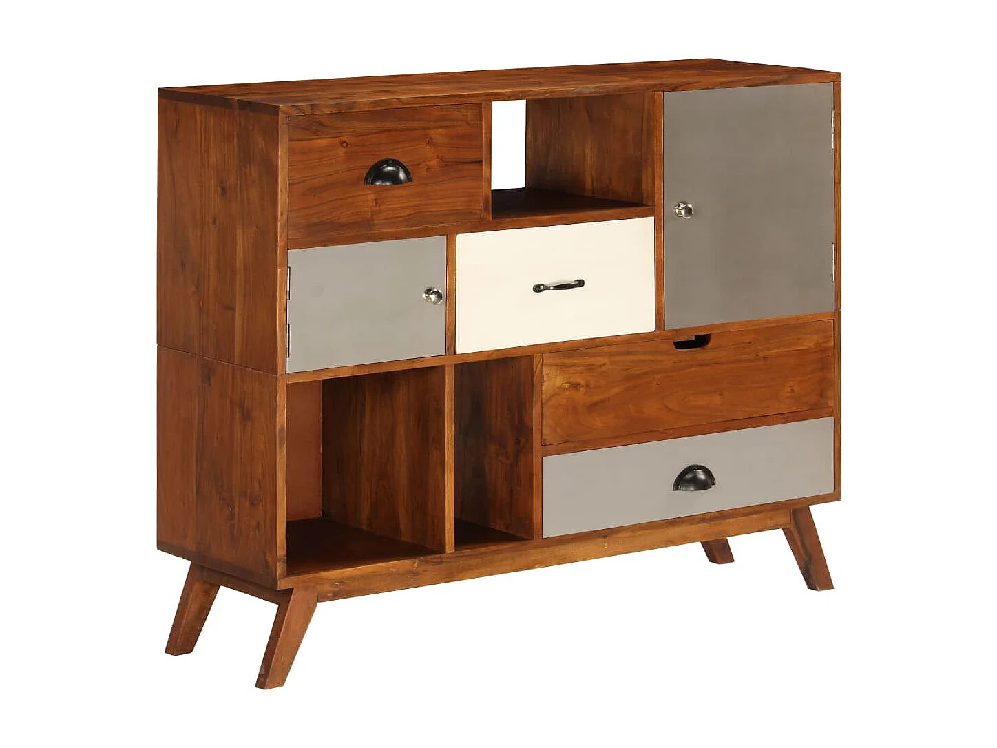 Buffet | Commode à tiroir | Meuble de rangement 115x35x86 cm Bois solide d'acacia