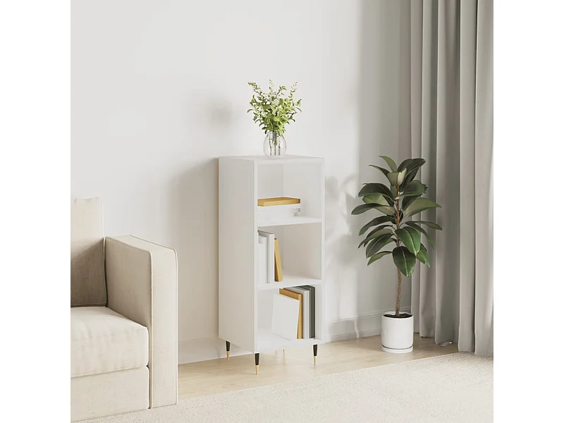 Buffet | Bahut | Meuble de rangement blanc 34,5x32,5x90 cm bois d'ingénierie