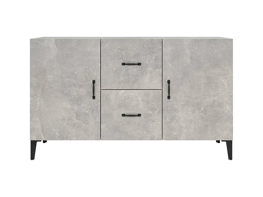 Credenza | Buffet | Armadio Grigio Cemento 100x36x60 cm in Legno Multistrato