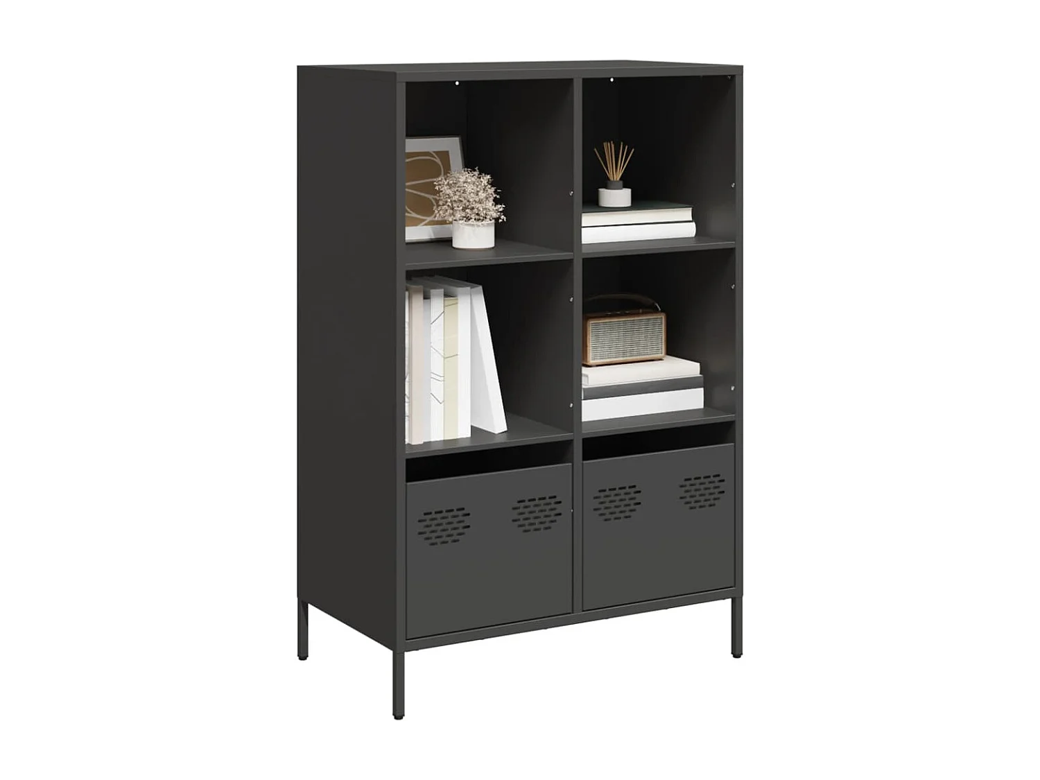 Credenza | Buffet | Armadio Nera 68x39x103,5 cm in Acciaio