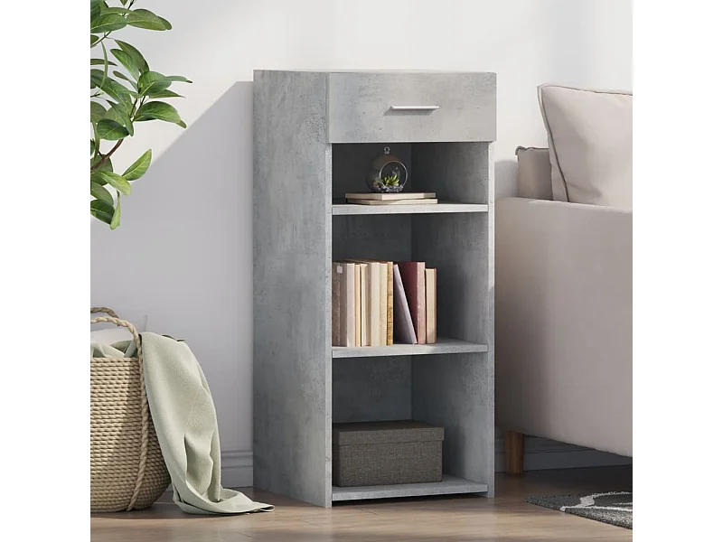 Credenza | Buffet | Armadio Grigio Cemento 40x42,5x93 cm in Legno Multistrato