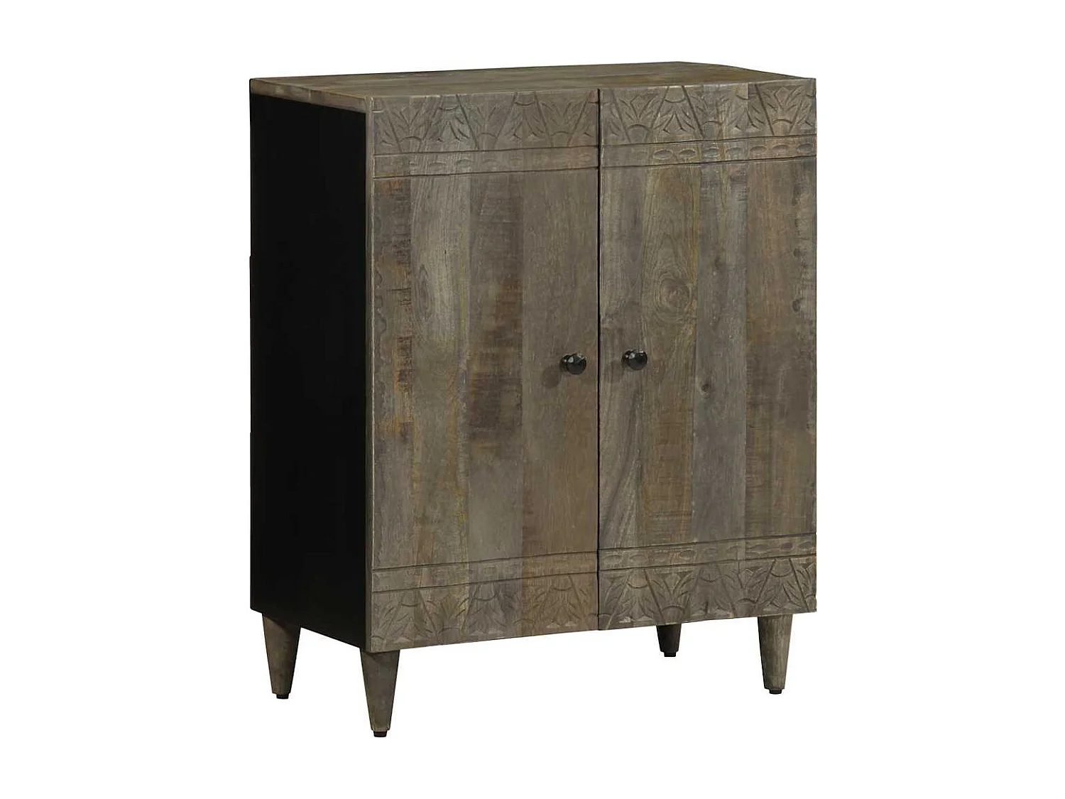 Buffet | Bahut | Meuble de rangement gris clair 60x33,5x75 cm bois de manguier massif