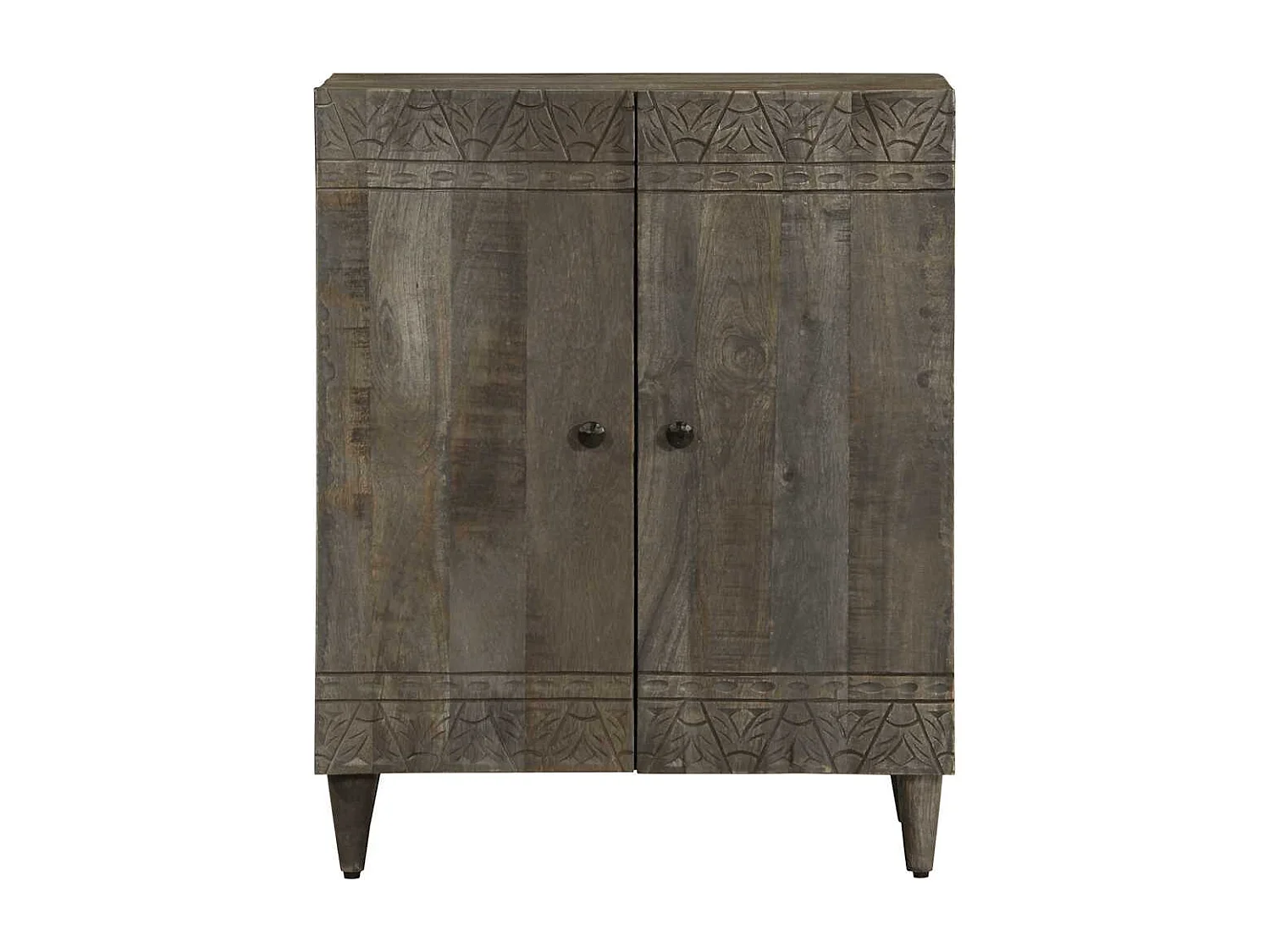 Buffet | Bahut | Meuble de rangement gris clair 60x33,5x75 cm bois de manguier massif