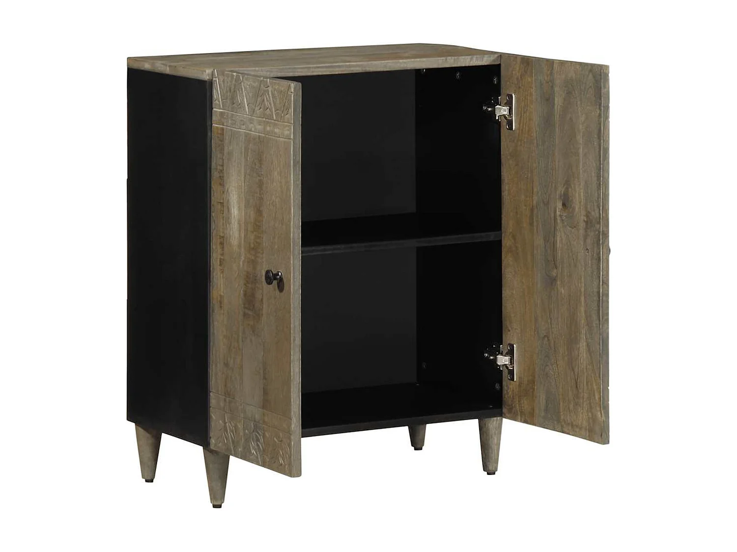 Buffet | Bahut | Meuble de rangement gris clair 60x33,5x75 cm bois de manguier massif
