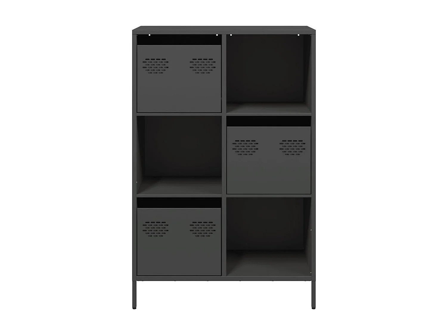 Credenza | Buffet | Armadio Nera 68x39x103,5 cm in Acciaio