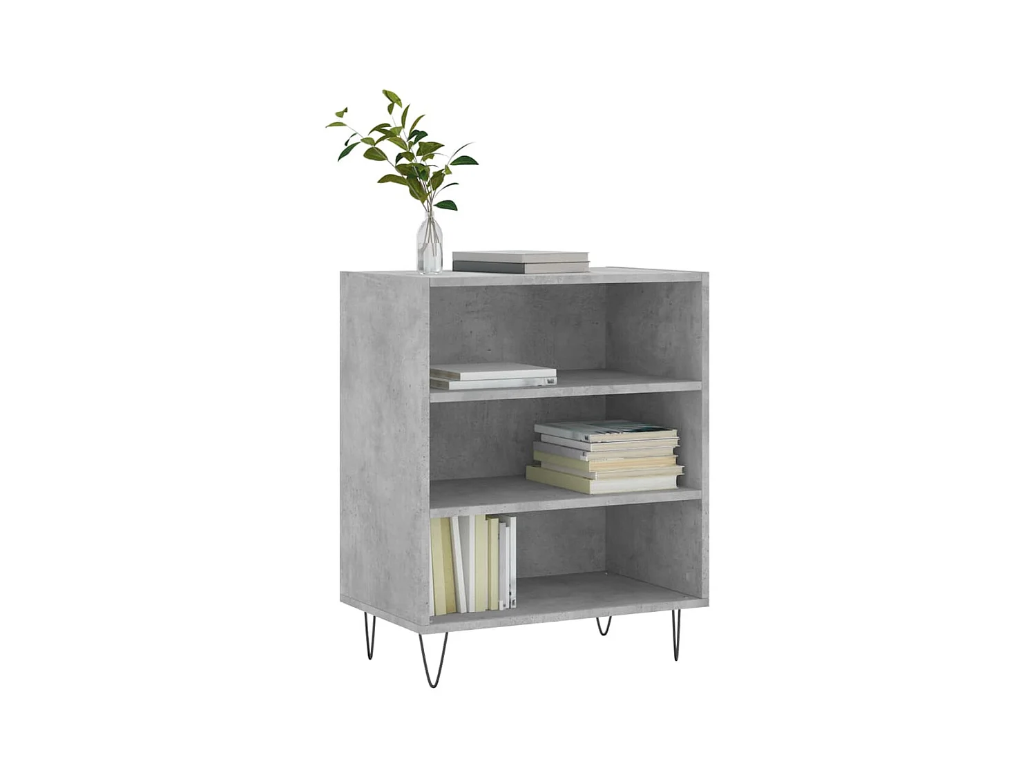 Buffet | Bahut | Meuble de rangement gris béton 57x35x70 cm bois d'ingénierie