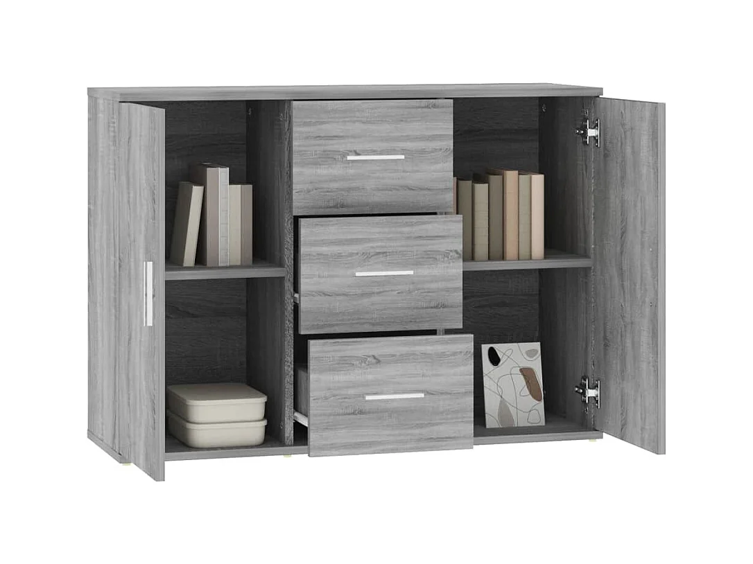 Buffet | Bahut | Meuble de rangement Sonoma gris 91x29,5x65 cm Bois d'ingénierie