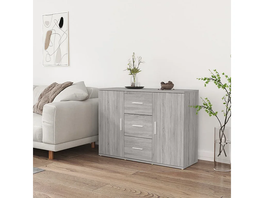 Buffet | Bahut | Meuble de rangement Sonoma gris 91x29,5x65 cm Bois d'ingénierie