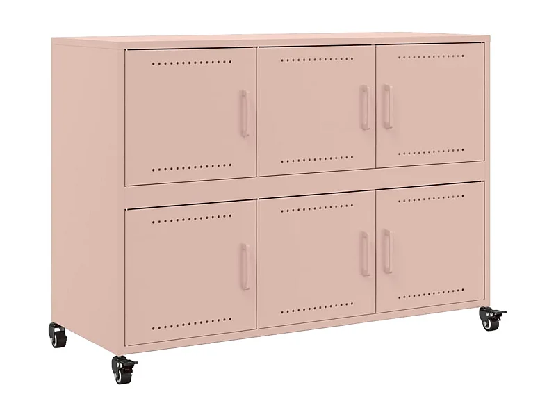 Buffet | Bahut | Meuble de rangement rose 100,5x39x72 cm acier