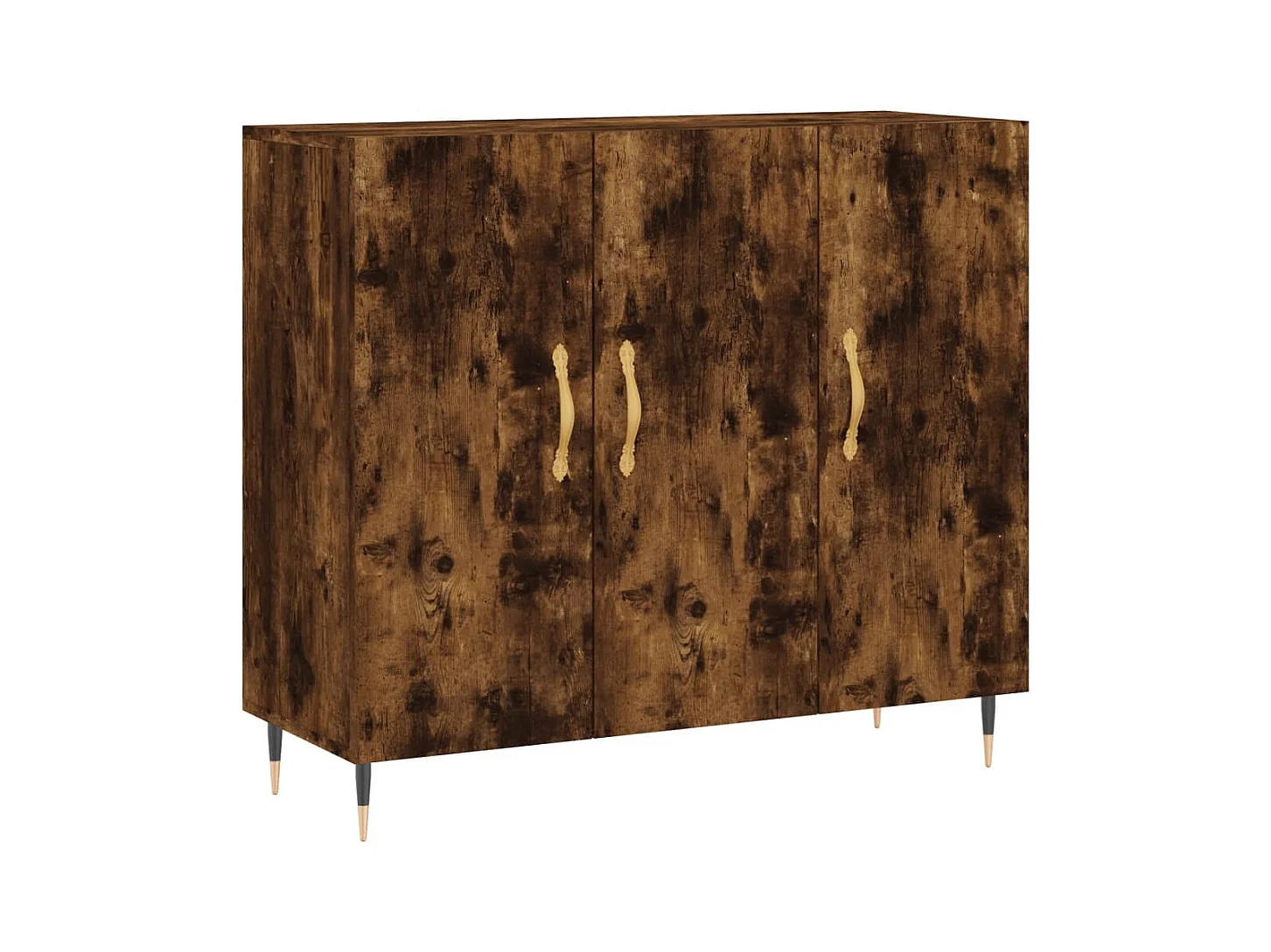 Credenza | Buffet | Armadio Rovere Fumo 90x34x80 cm in Legno Multistrato