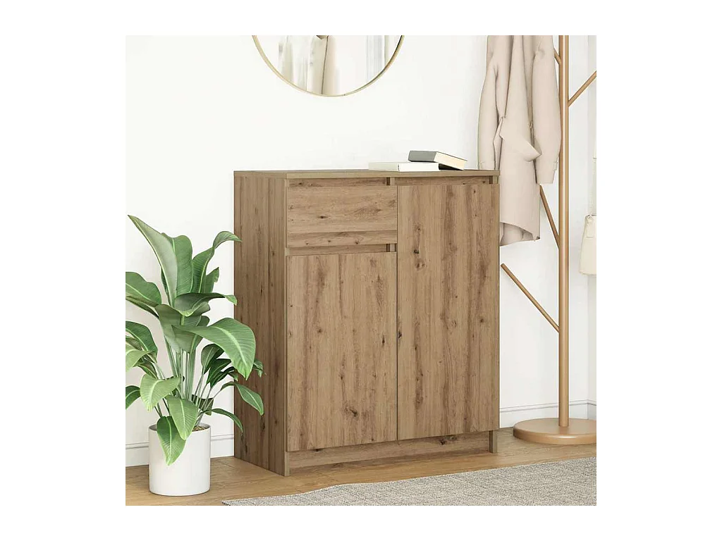 Buffet | Commode à tiroir | Meuble de rangement avec tiroir chêne artisanal 71x35x84 cm bois ingénierie