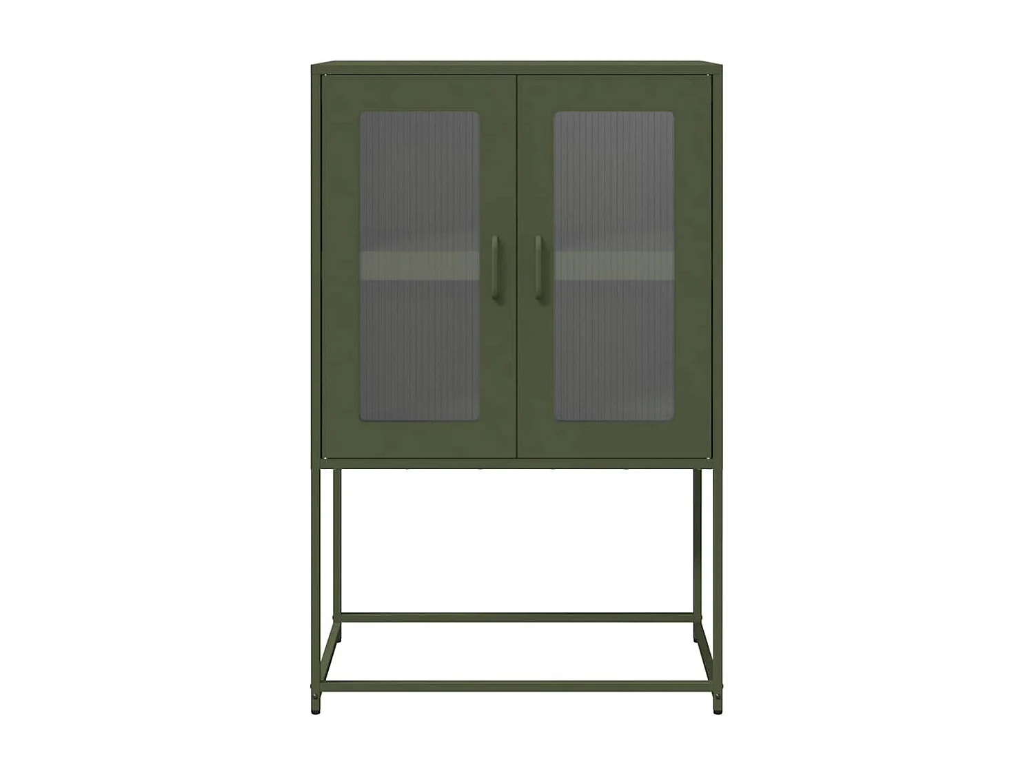 Buffet | Bahut | Meuble de rangement haut vert olive 68x39x107 cm acier