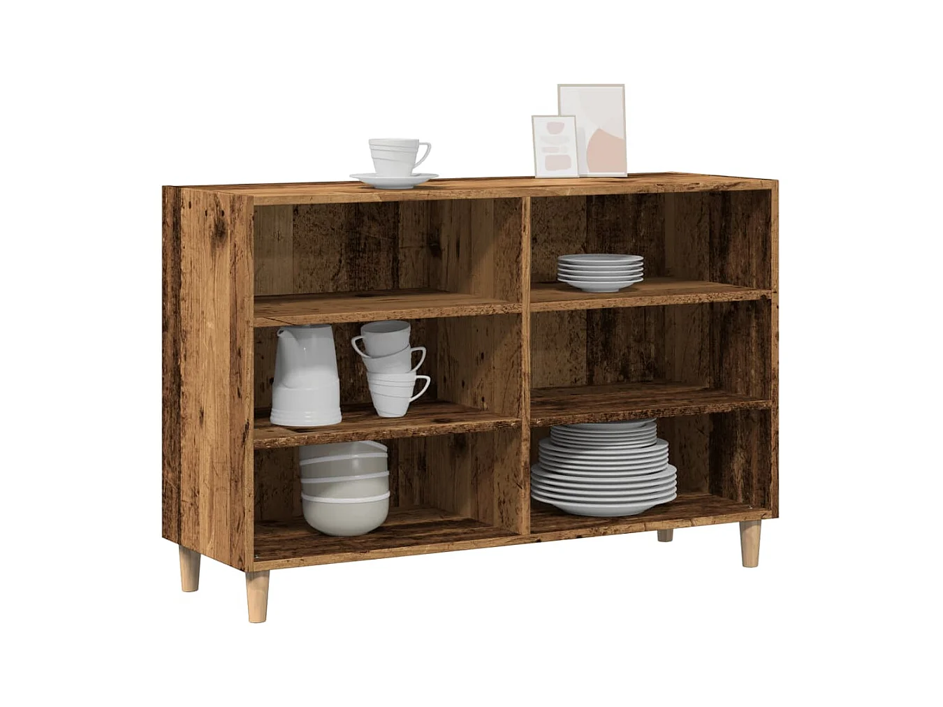 Buffet | Bahut | Meuble de rangement vieux bois 103,5x35x70 cm bois d'ingénierie