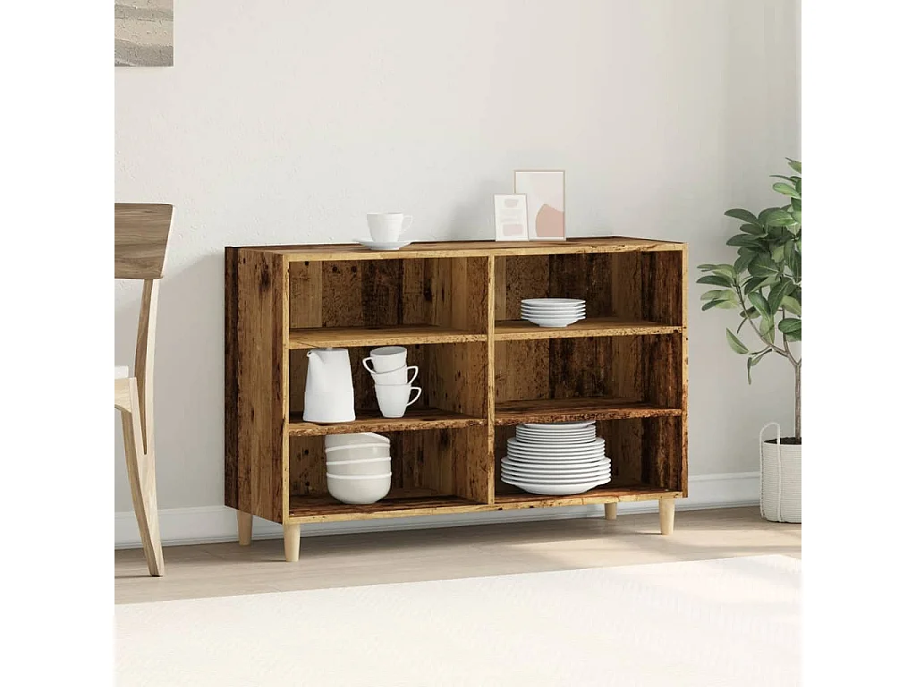 Buffet | Bahut | Meuble de rangement vieux bois 103,5x35x70 cm bois d'ingénierie