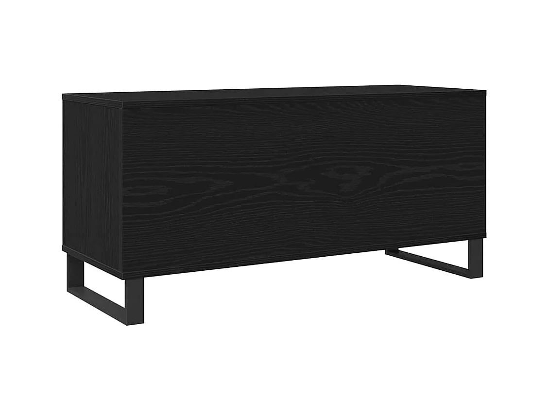 Buffet | Bahut | Meuble de rangement à enregistrement Noir Chêne 100x38x48 cm Bois d'ingénierie
