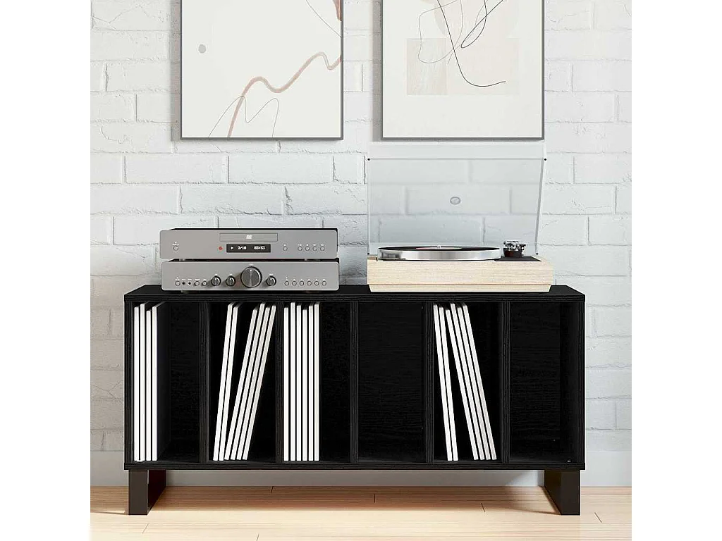 Buffet | Bahut | Meuble de rangement à enregistrement Noir Chêne 100x38x48 cm Bois d'ingénierie