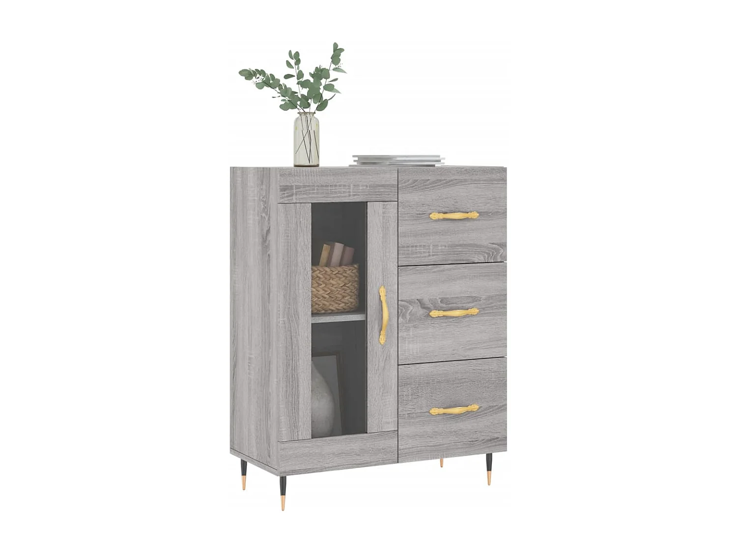 Buffet | Bahut | Meuble de rangement sonoma gris 69,5x34x90 cm bois d'ingénierie