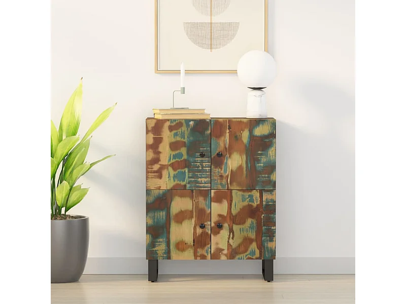 Buffet | Bahut | Meuble de rangement avec 4 portes 60x33x75 cm bois massif de récupération