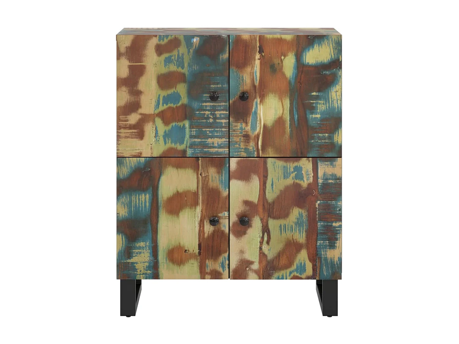 Credenza | Buffet | Armadio con 4 Ante 60x33x75 cm in Legno Massello di Recupero