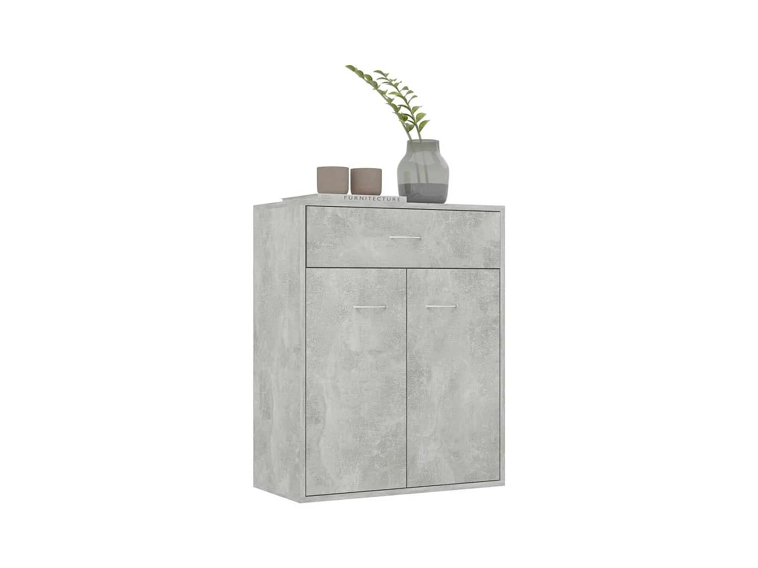 Buffet | Commode à tiroir | Meuble de rangement Gris béton 60x30x75 cm Bois d'ingénierie