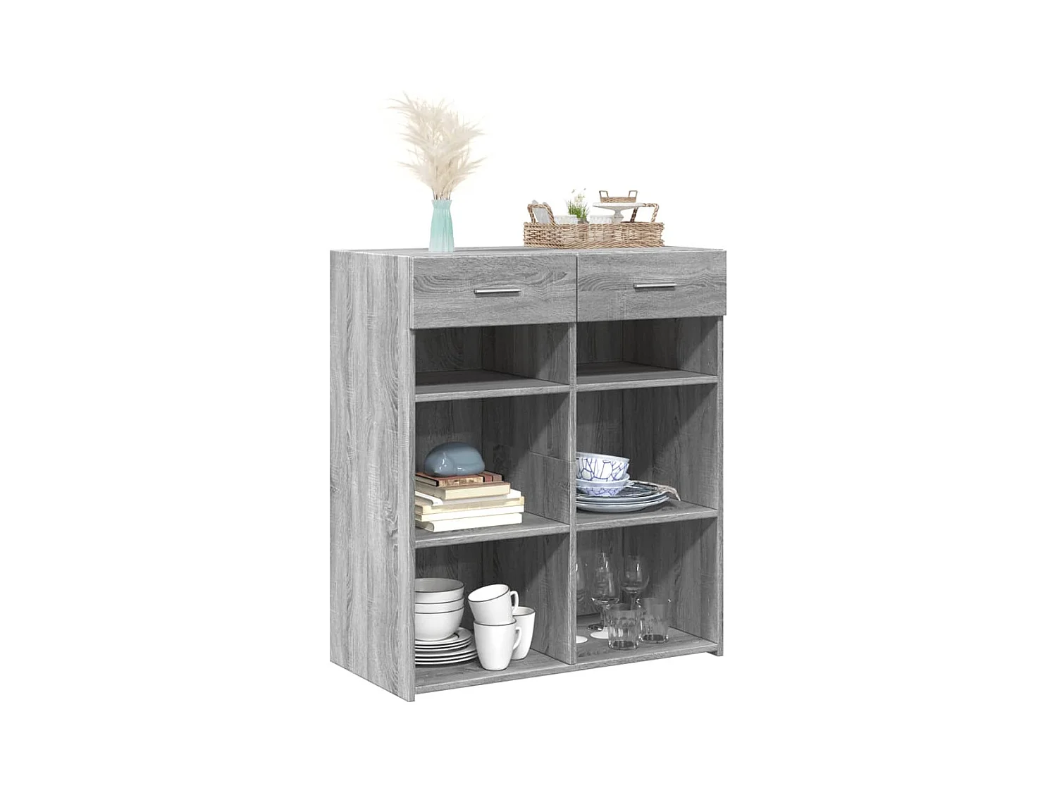 Buffet | Bahut | Meuble de rangement sonoma gris 80x42,5x93 cm bois d'ingénierie