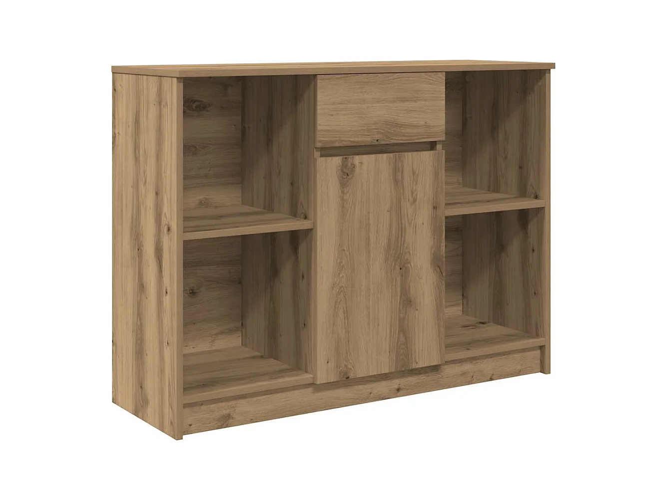 Buffet | Commode à tiroir | Meuble de rangement avec tiroir chêne artisanal 101x35x76 cm bois ingénierie